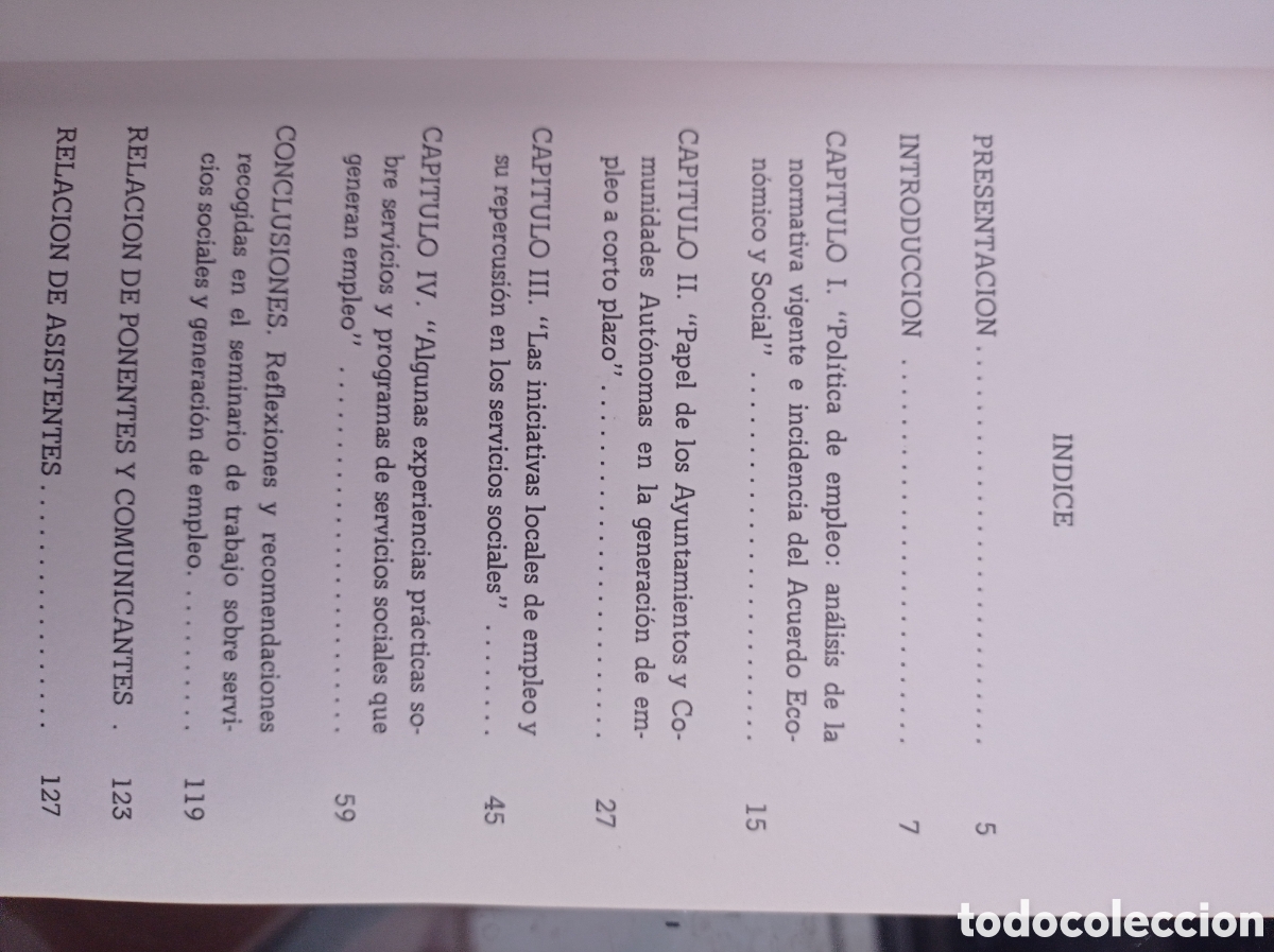 Libros de segunda mano: Servicios sociales y generaci&oacute;n de empleo - PSOE. - Foto 3