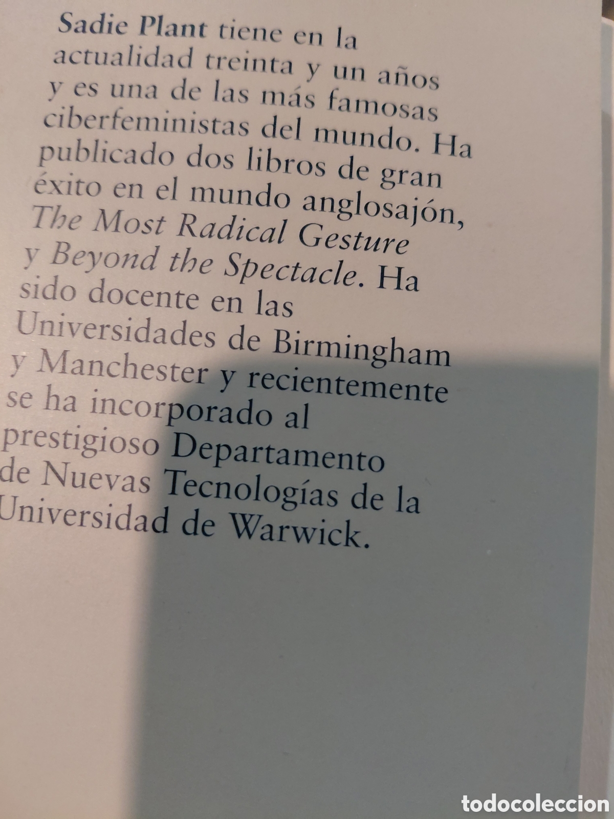 Libros de segunda mano: Sudie Plant. Ceros + unos - Foto 4