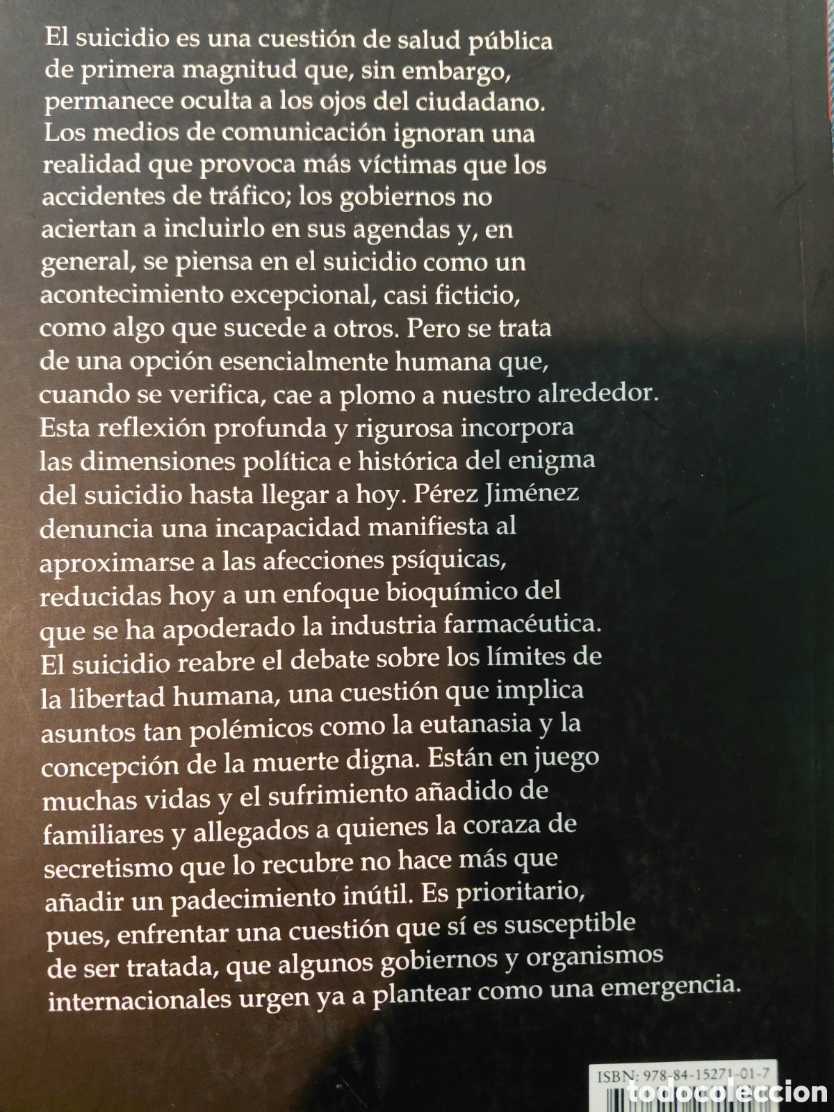 Libros de segunda mano: Juan Carlos P&eacute;rez Jim&eacute;nez. La mirada del suicida - Foto 2