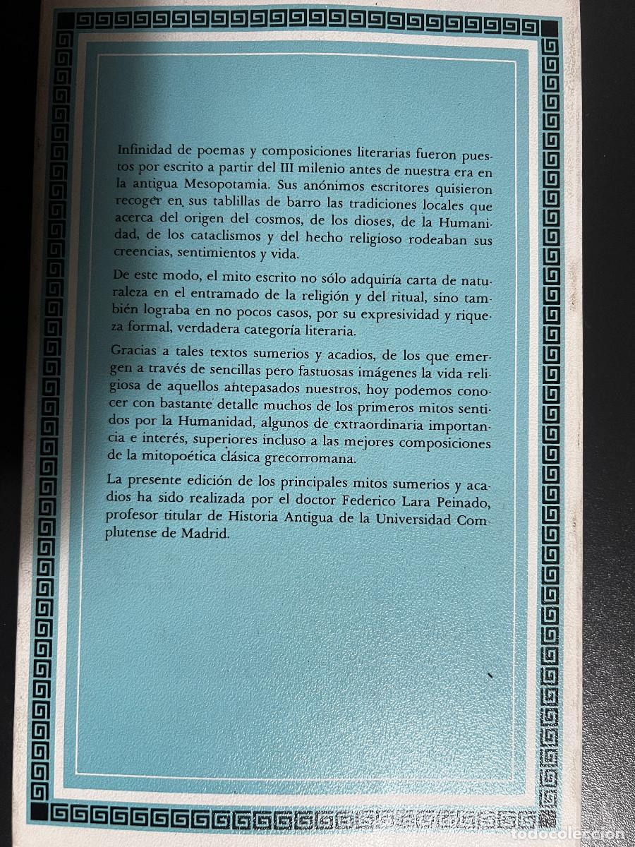 Libros de segunda mano: Mitos Sumerios y Arcadios - Foto 2