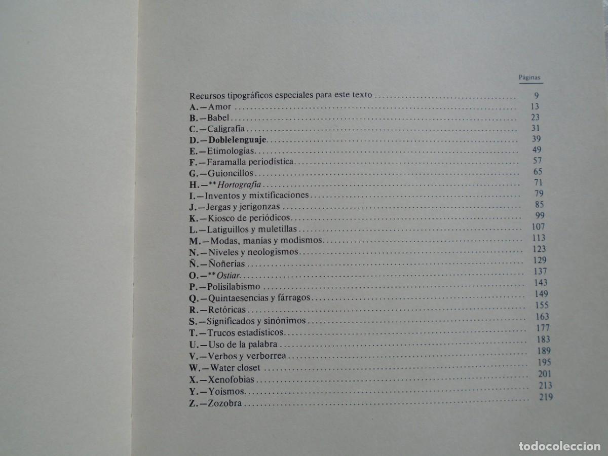 Libros de segunda mano: AMANDO DE MIGUEL. LA PERVERSI&Oacute;N DEL LENGUAJE. 1985. 3&ordf; EDICI&Oacute;N. - Foto 2