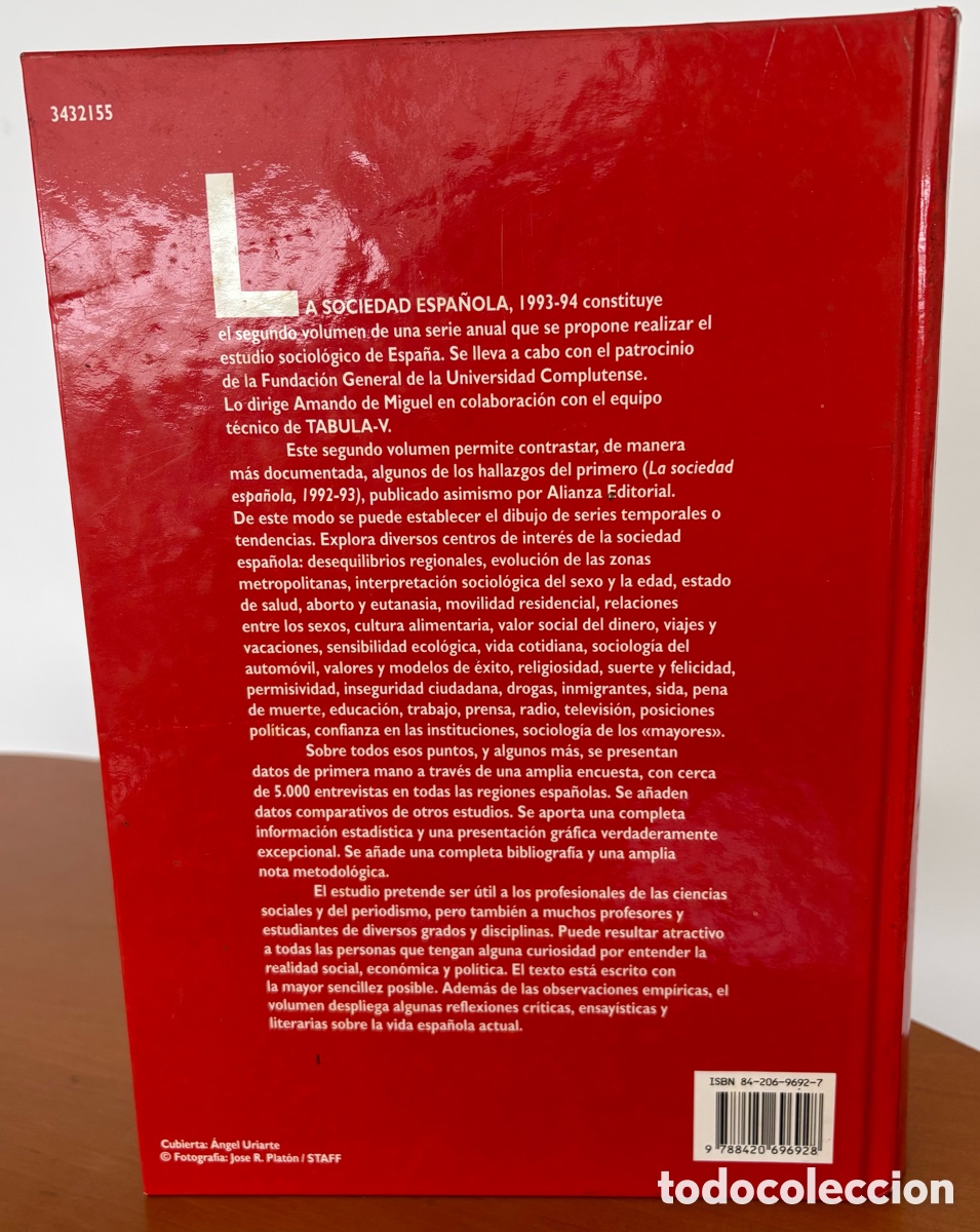 Libros de segunda mano: La sociedad espa&ntilde;ola 1993-94 - Foto 5