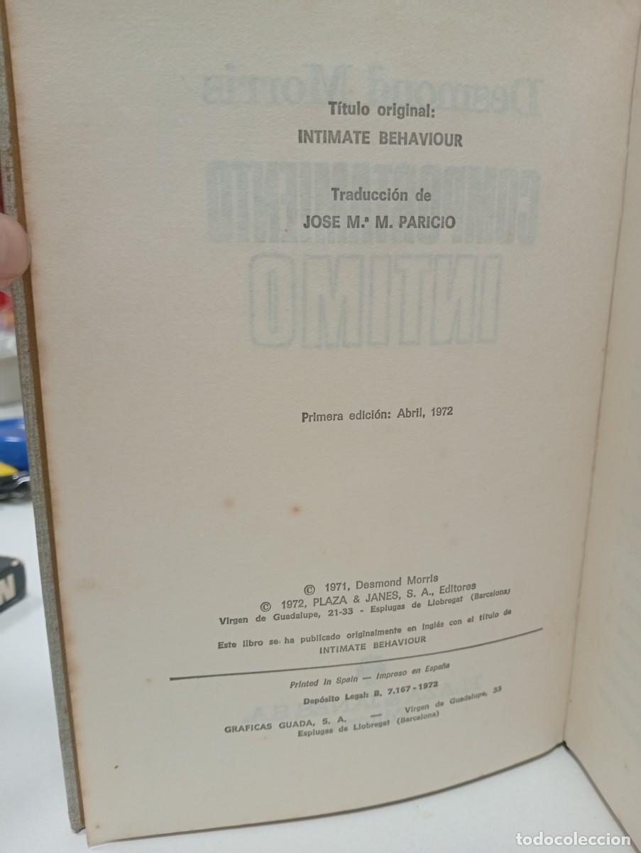 Libros de segunda mano: Comportamiento &iacute;ntimo Desmond Morris - Foto 6