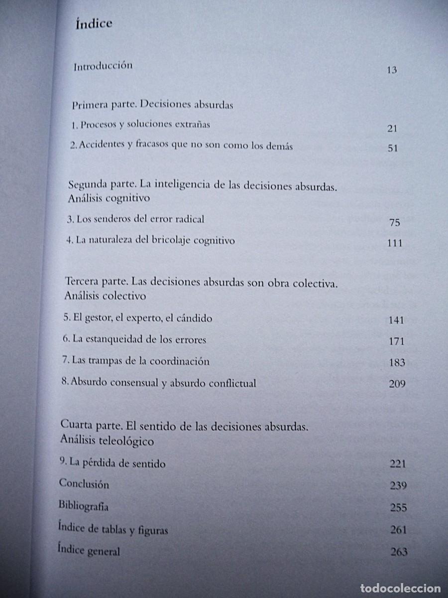 Libros de segunda mano: LAS DECISIONES ABSURDAS. CHRISTIAN MOREL - Foto 2