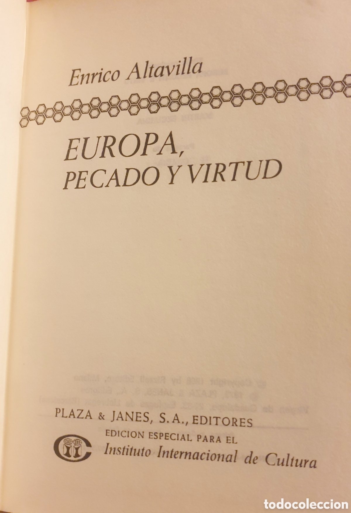 Libros de segunda mano: Europa, pecado y virtud, de Enrico Altavilla - Foto 4