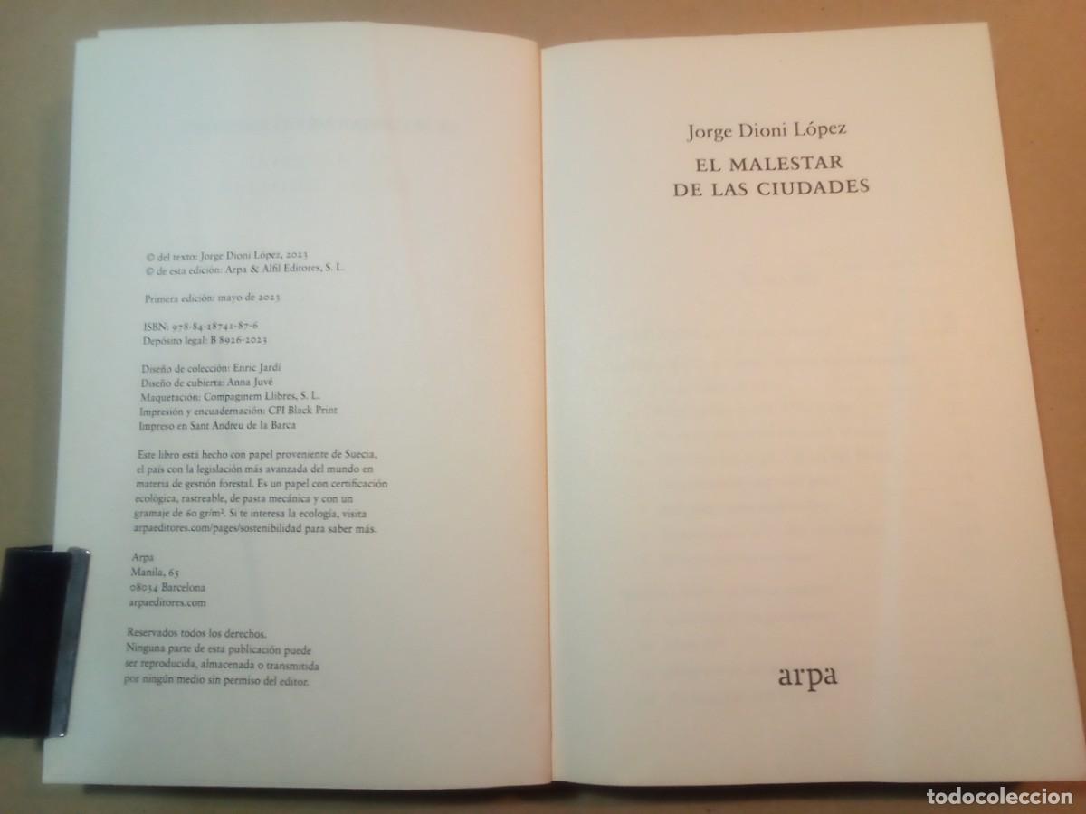 Libros de segunda mano: EL MALESTAR DE LAS CIUDADES DE JORGE DIONI LOPEZ - Foto 6