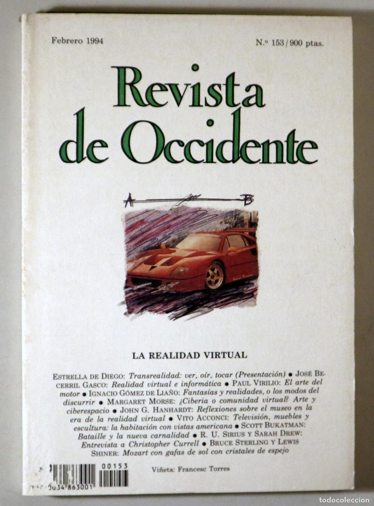 Second hand books: REVISTA DE OCCIDENTE N&ordm; 153. LA REALIDAD VIRTUAL - Madrid 1994 - Ilustrado