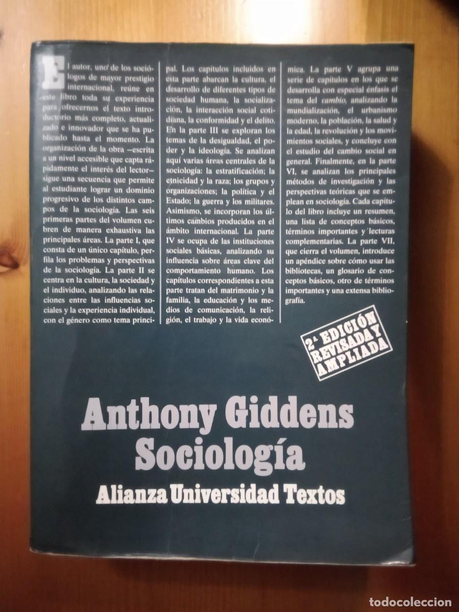 Libri di seconda mano: SOCIOLOGIA, ANTHONY GIDDENS, ALIANZA UNIVERSIDAD TEXTOS