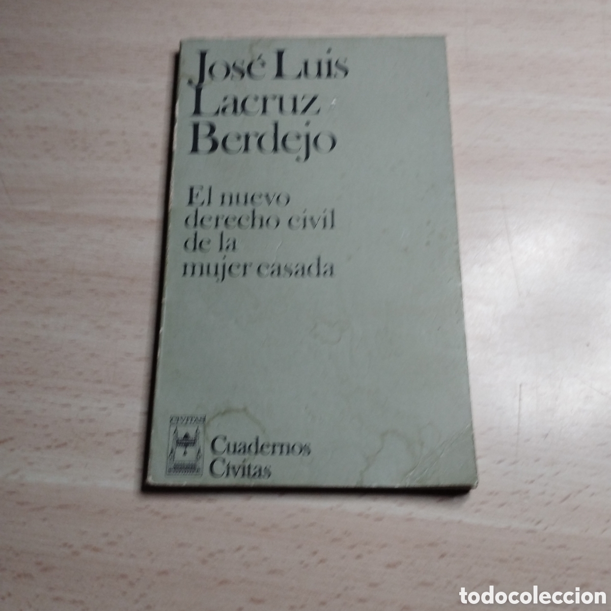 Libros de segunda mano: El nuevo derecho civil de la mujer casada. Jos&eacute; luis Lacruz Berdejo. 1977. Cuadernos Civitas
