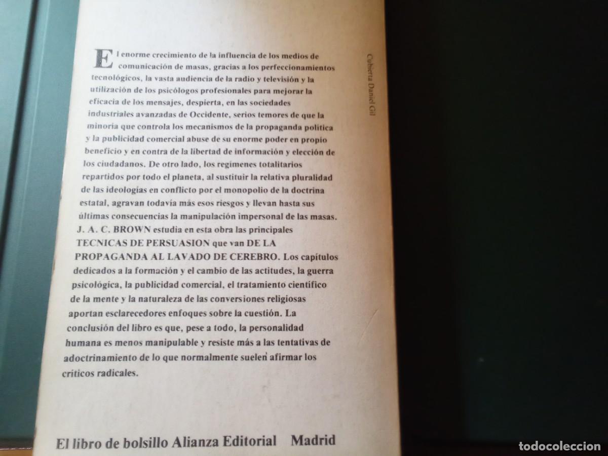 Libros de segunda mano: T&Eacute;CNICAS DE PERSUASI&Oacute;N DE J. A. C. BROWN - Foto 2
