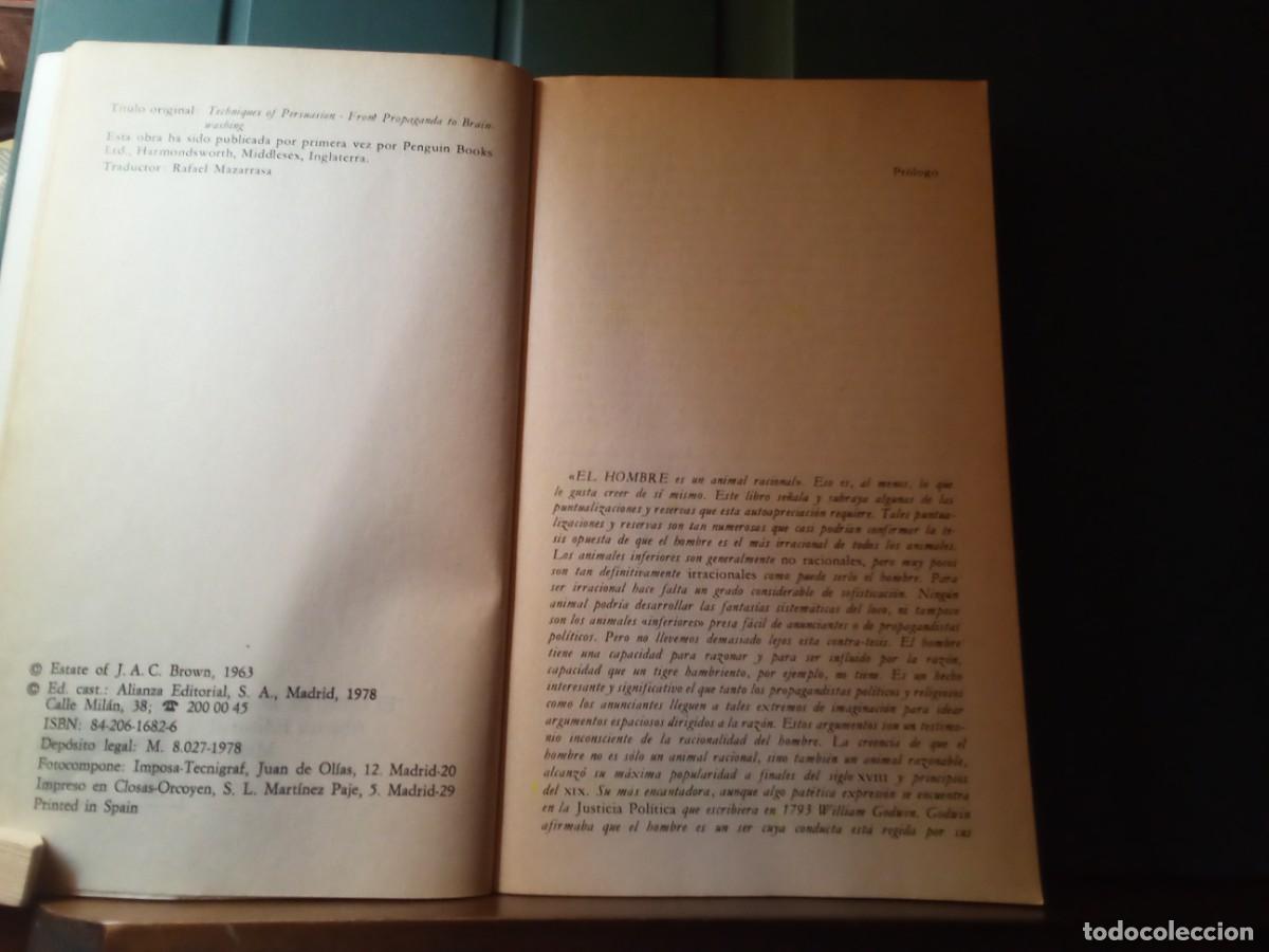 Libros de segunda mano: T&Eacute;CNICAS DE PERSUASI&Oacute;N DE J. A. C. BROWN - Foto 3