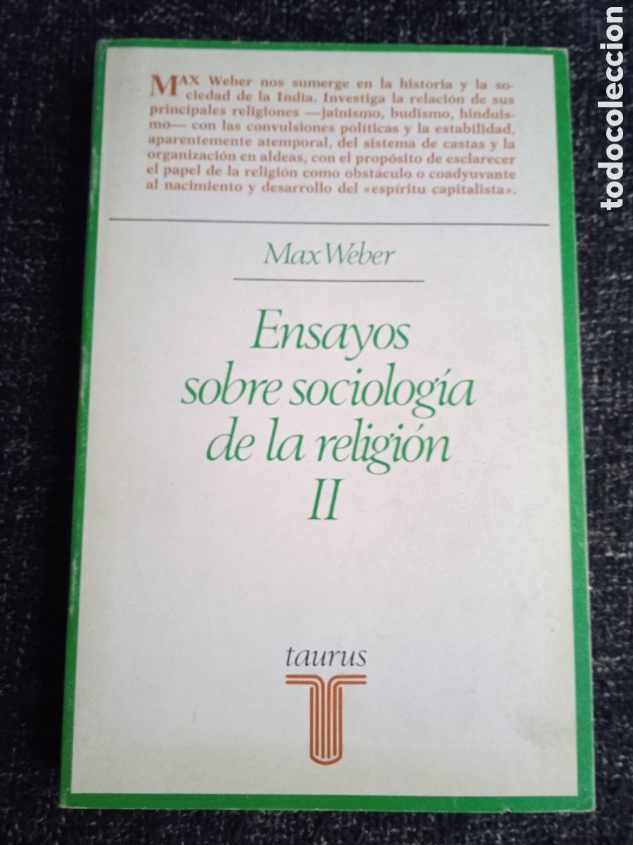Libros de segunda mano: ensayos sobre sociolog&iacute;a de la religi&oacute;n II / Max Weber