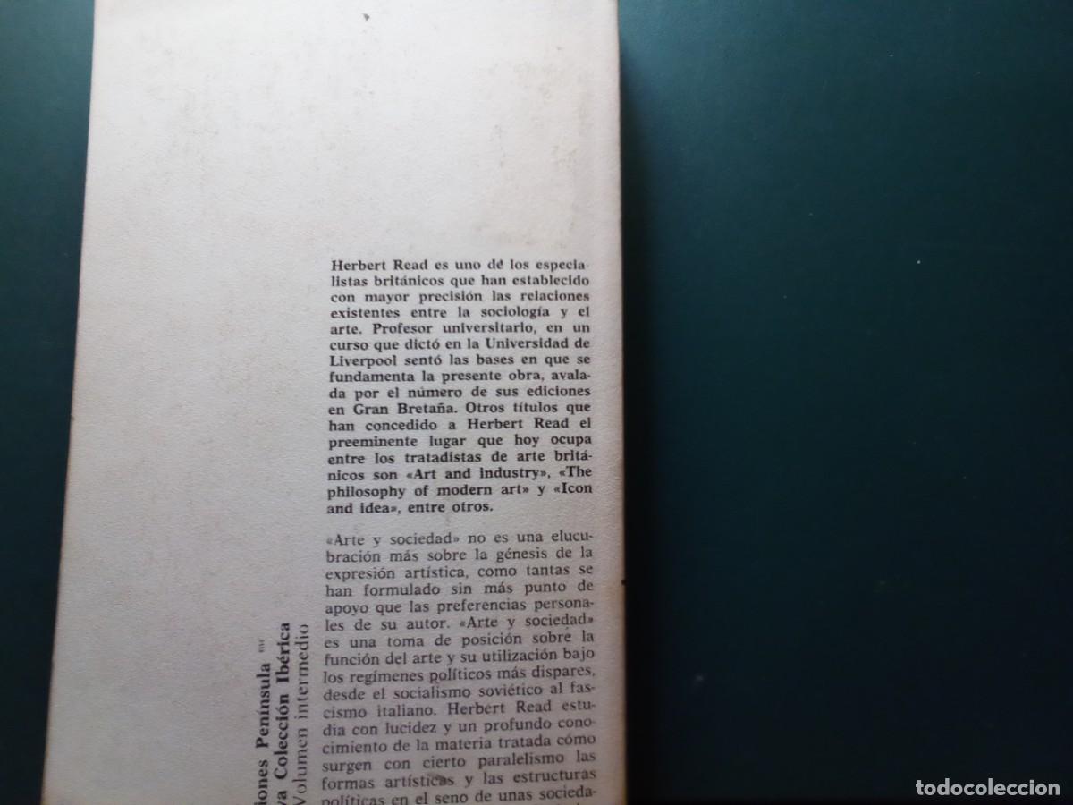 Libros de segunda mano: ARTE Y SOCIEDAD DE HERBERT READ - Foto 2