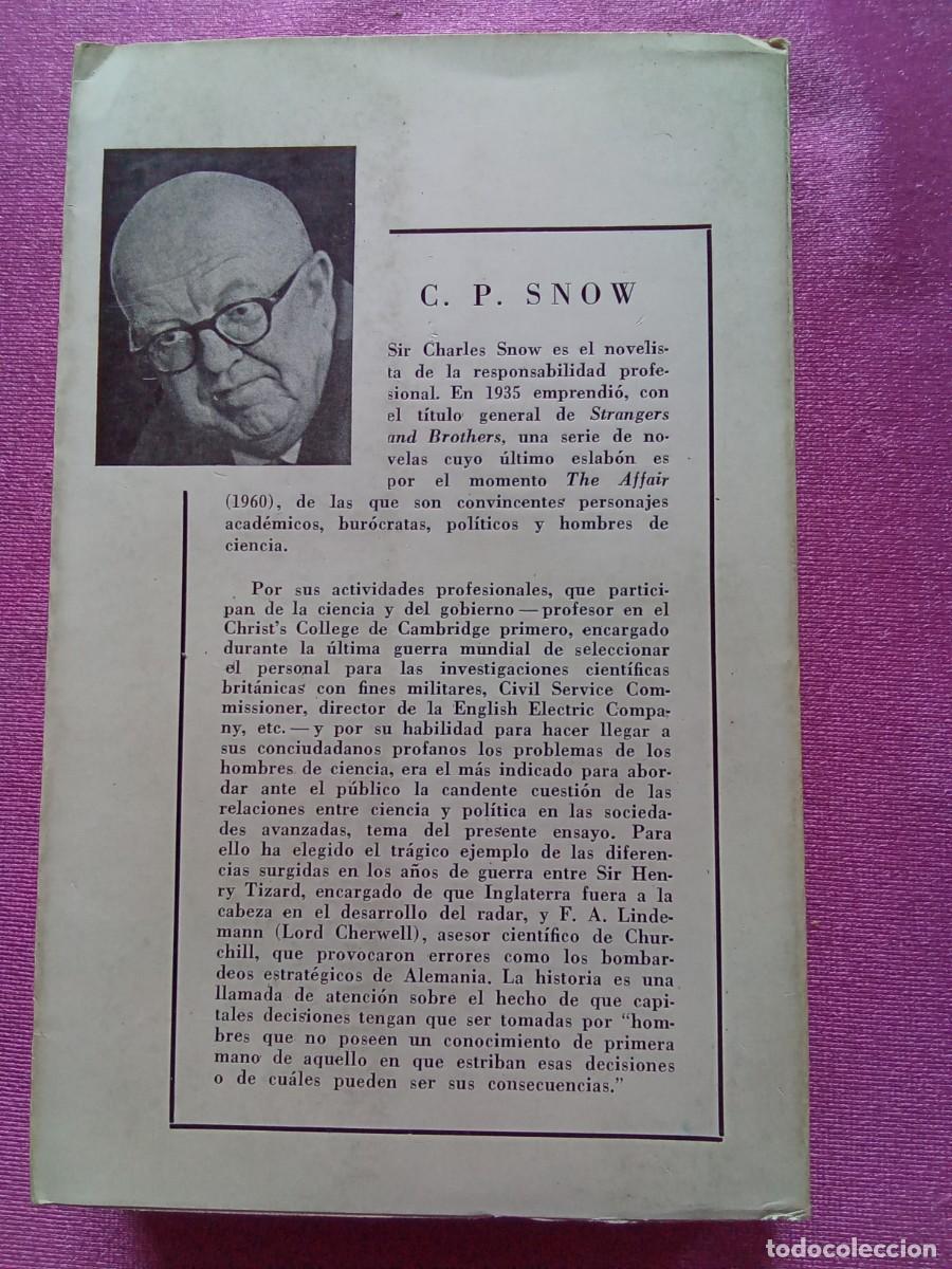 Libros de segunda mano: CIENCIA Y GOBIERNO.C.P.SNOW.L53 2 - Foto 3