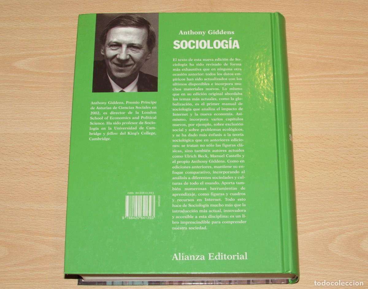 Libros de segunda mano: Sociolog&iacute;a Anthony Giddens Alianza 2004 - Foto 2
