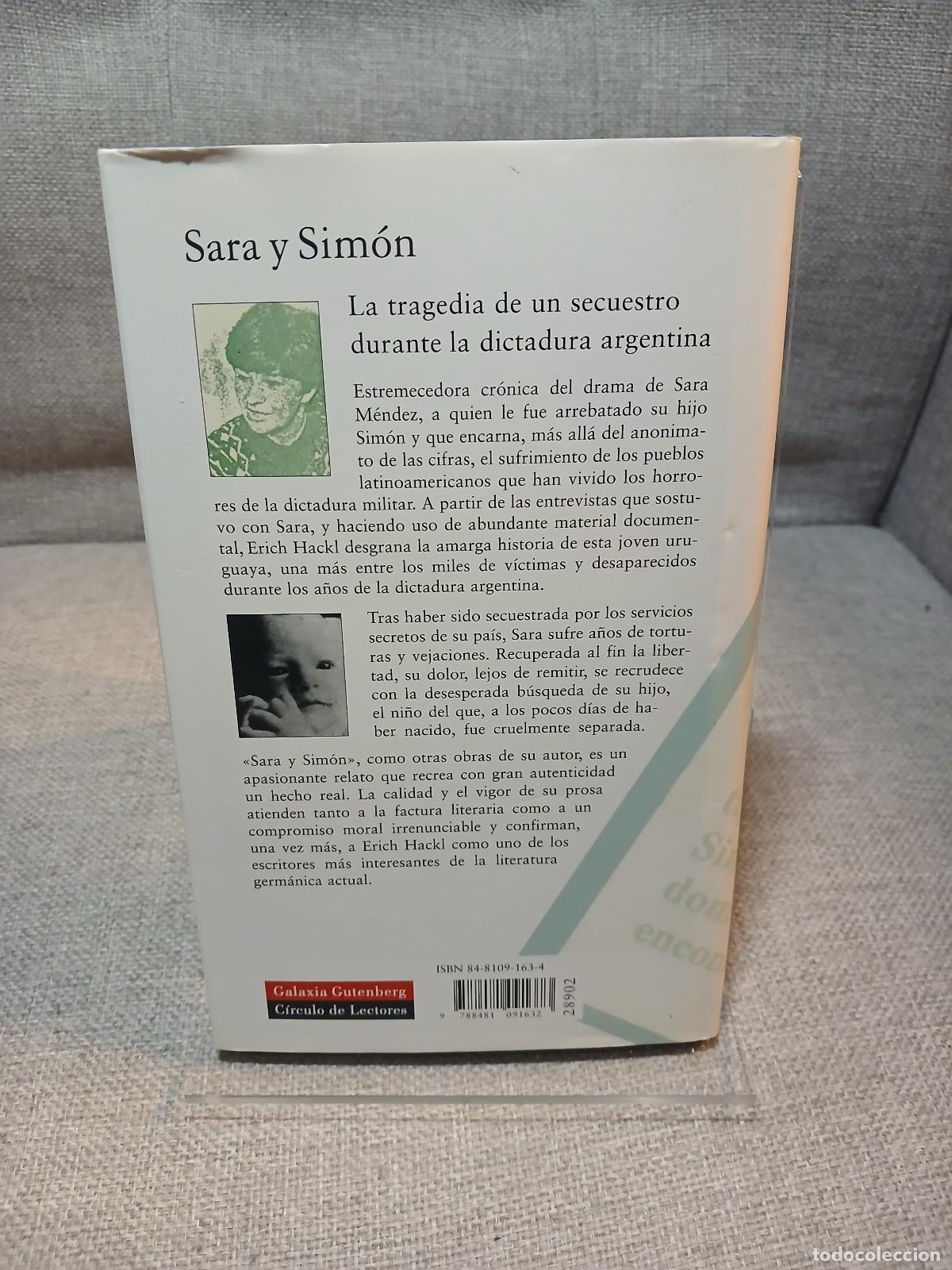 Libros de segunda mano: Sara y Sim&oacute;n una historia sin fin - Erich Hackl - Foto 3