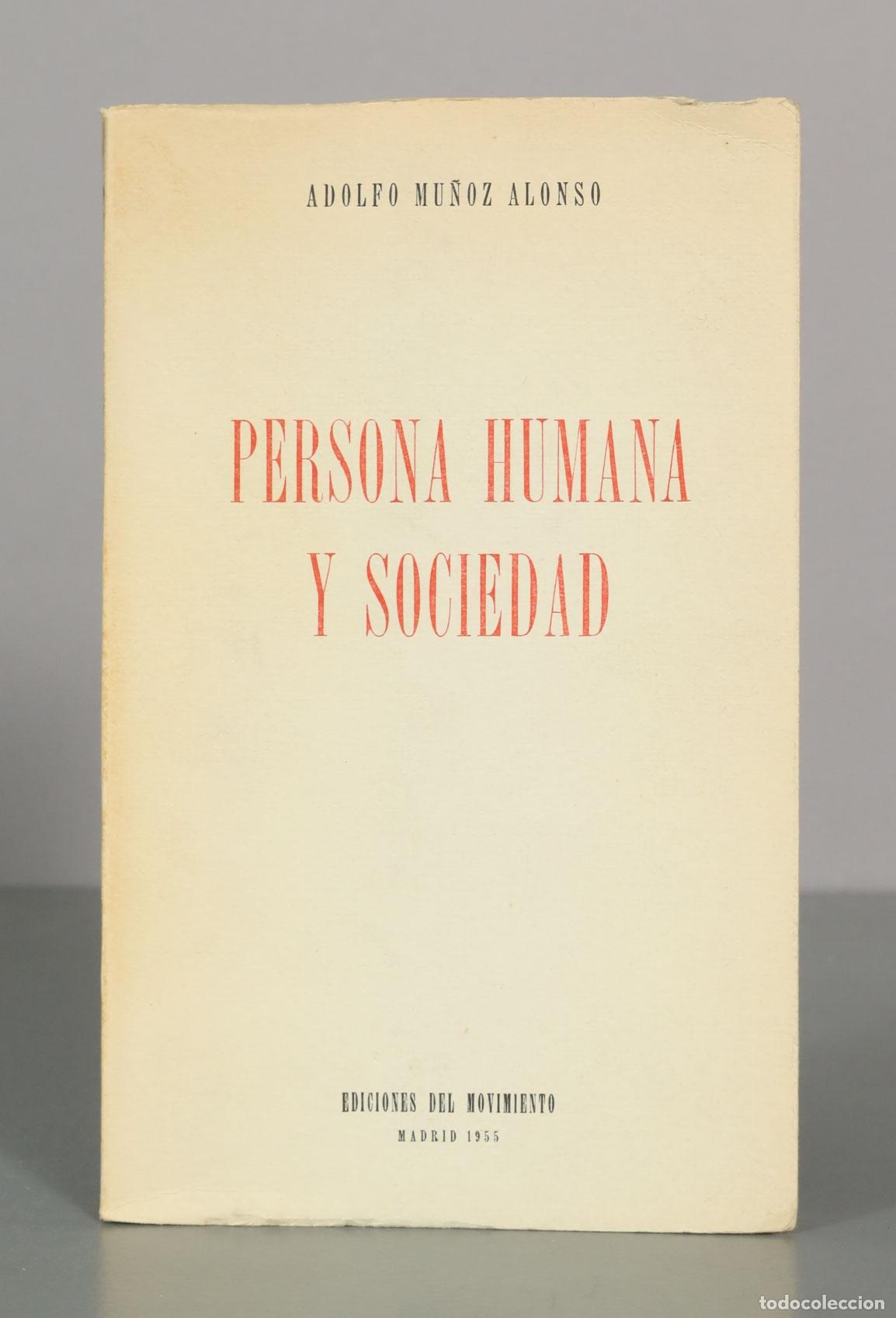 Libros de segunda mano: Persona humana y sociedad - Adolfo Mu&ntilde;oz Alonso