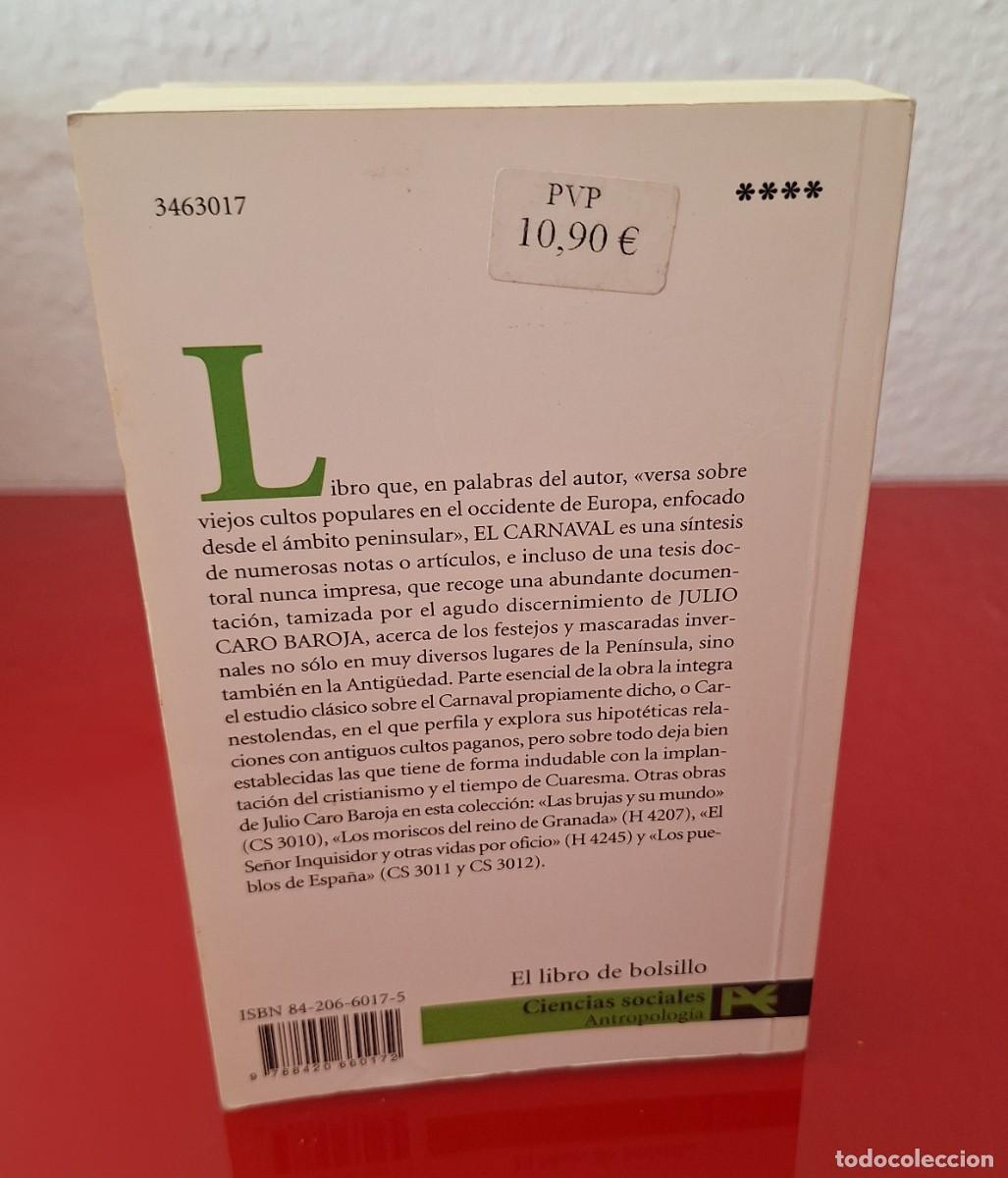 Libros de segunda mano: EL CARNAVAL - CARO BAROJA, JULIO - Foto 2