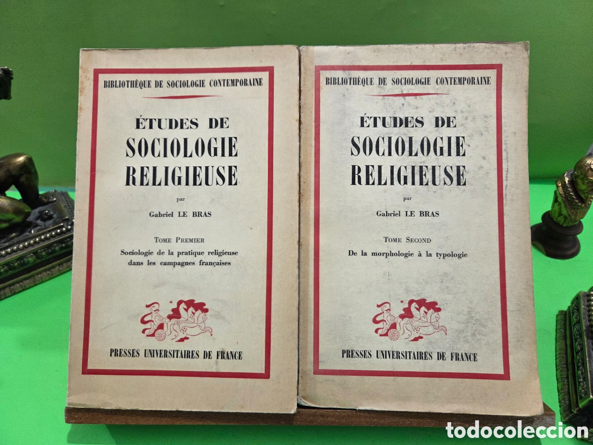 Libros de segunda mano: &rdquo;&rdquo;&Eacute;TUDES DE SOCIOLOGIE RELIGIEUSE&rdquo;&rdquo;... DOS TOMOS...GABRIEL LE BRAS...1955-56...