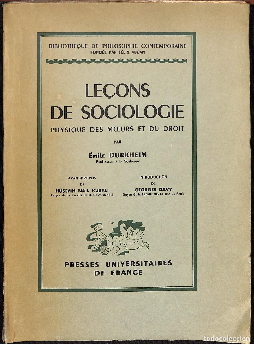 Libros de segunda mano: SOCIOLOG&Iacute;A - TRES OBRAS DE DURKHEIM (DOS EN FRANC&Eacute;S)