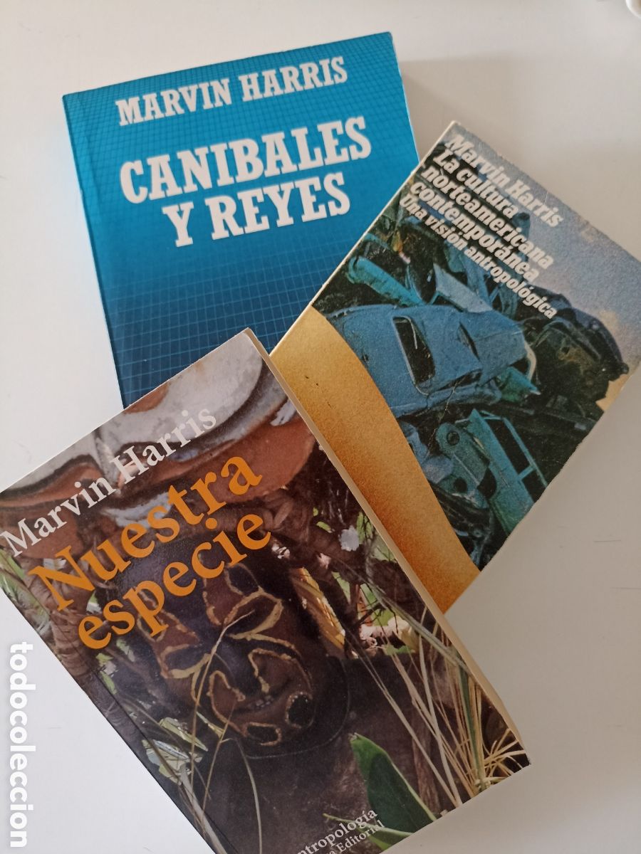 Libros de segunda mano: Lote 3 x Marvin Harris - La cultura norteamericana contempor&aacute;nea, Can&iacute;bales y reyes, Nuestra especie