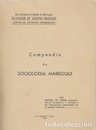 Libros de segunda mano: COMPENDIO DE SOCIOLOGIA MARROQUI - DE RODA, RAFAEL - A-AFyMA-418