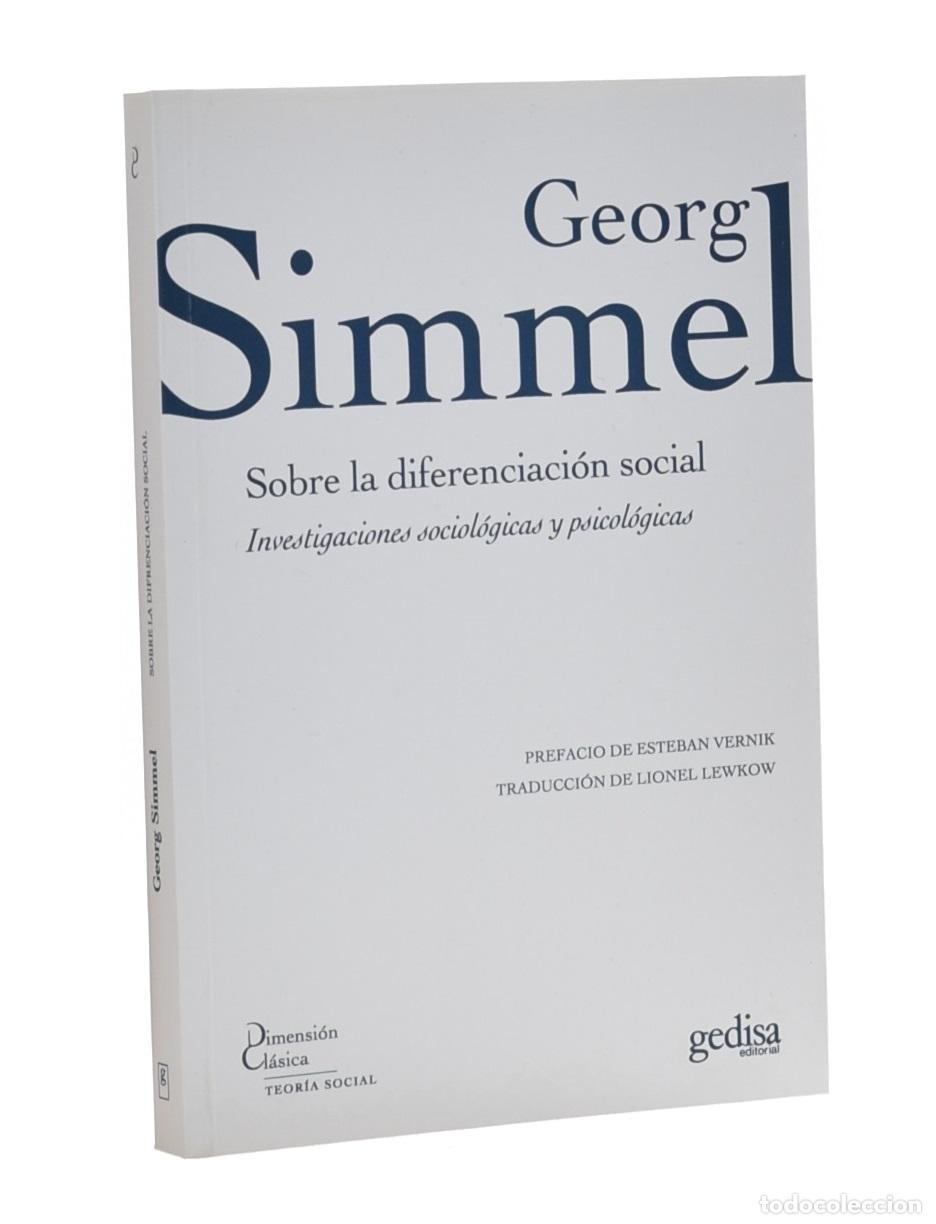 Libros de segunda mano: SOBRE LA DIFERENCIACI&Oacute;N SOCIAL. INVESTIGACIONES SOCIOL&Oacute;GICAS Y PSICOL&Oacute;GICAS - SIMMEL, Georg