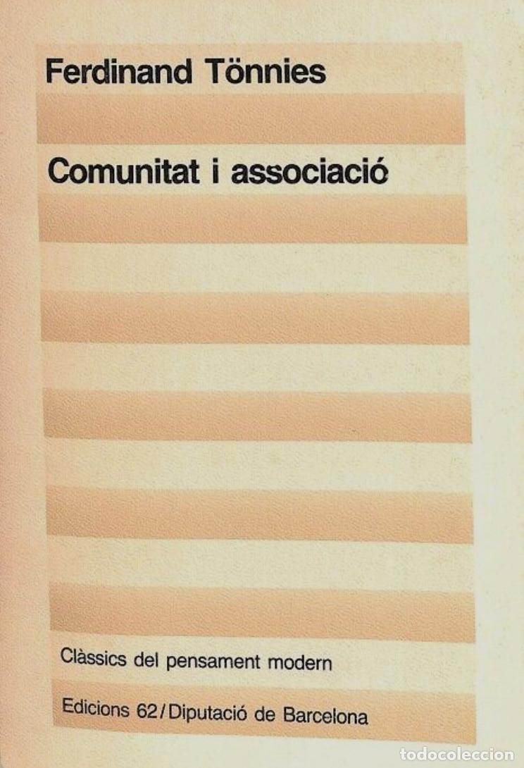 Second hand books: T&ouml;nnies, Ferdinand: Comunitat i associaci&oacute;. *Nuevo*