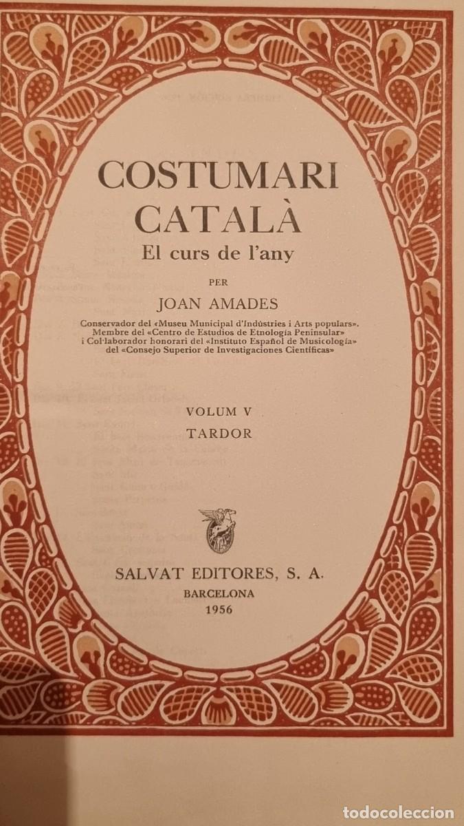 Libros de segunda mano: Costumari Catal&agrave;. El curs de l&rsquo;any - Foto 1