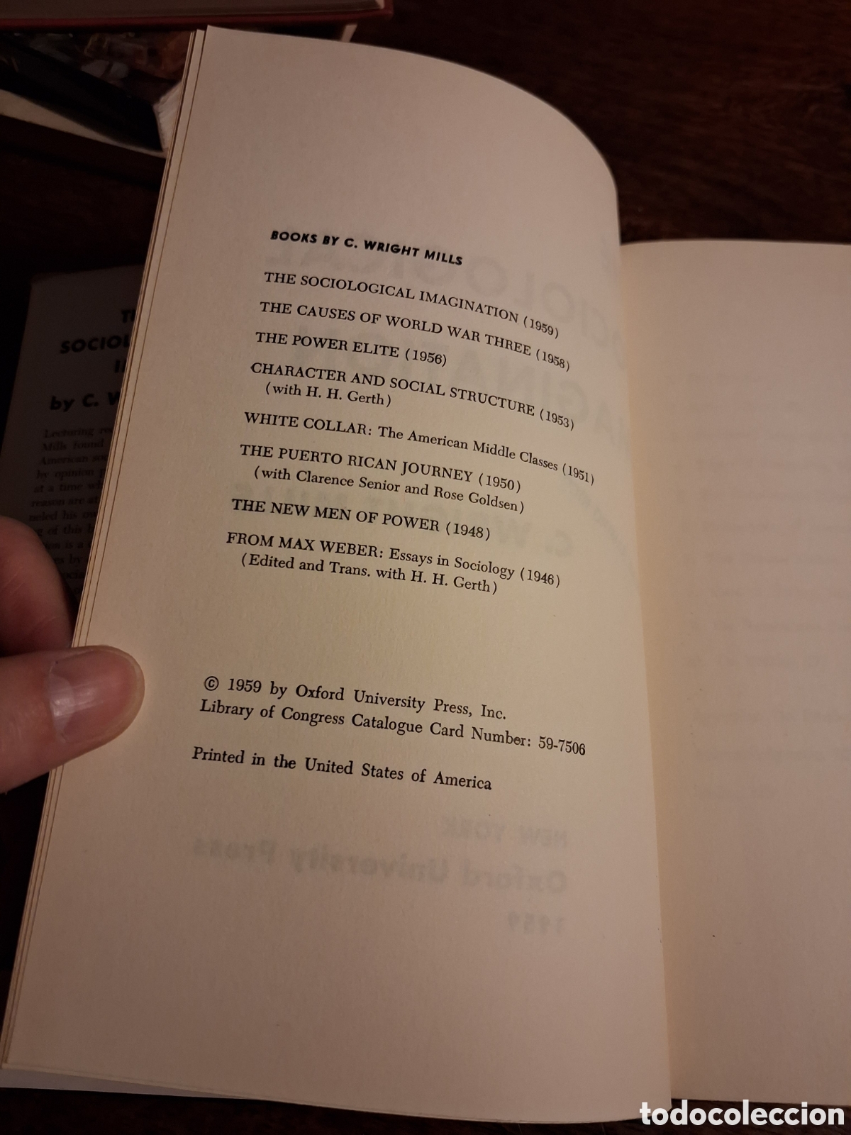 Libros de segunda mano: The Sociological Imagination, C. Wright Mills (first edition) - Foto 4