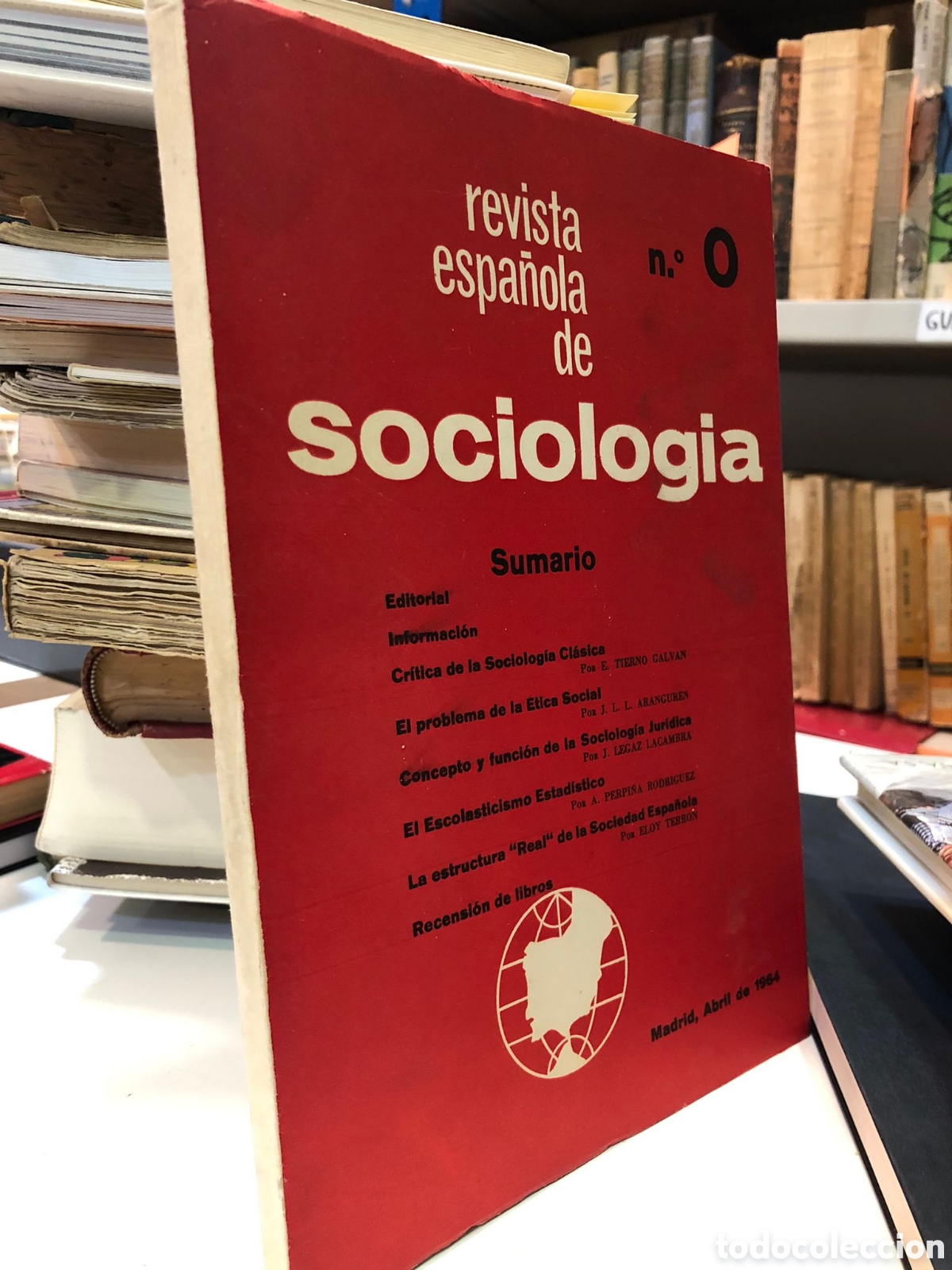 Libros de segunda mano: Revista Espa&ntilde;ola de Sociolog&iacute;a, N&ordm; 0, Abril 1964