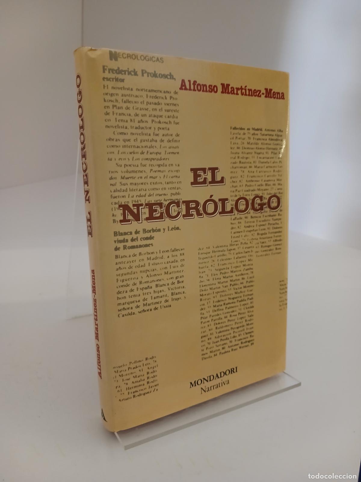Libros de segunda mano: El necr&oacute;logo - Alfonso Mart&iacute;nez-Mena
