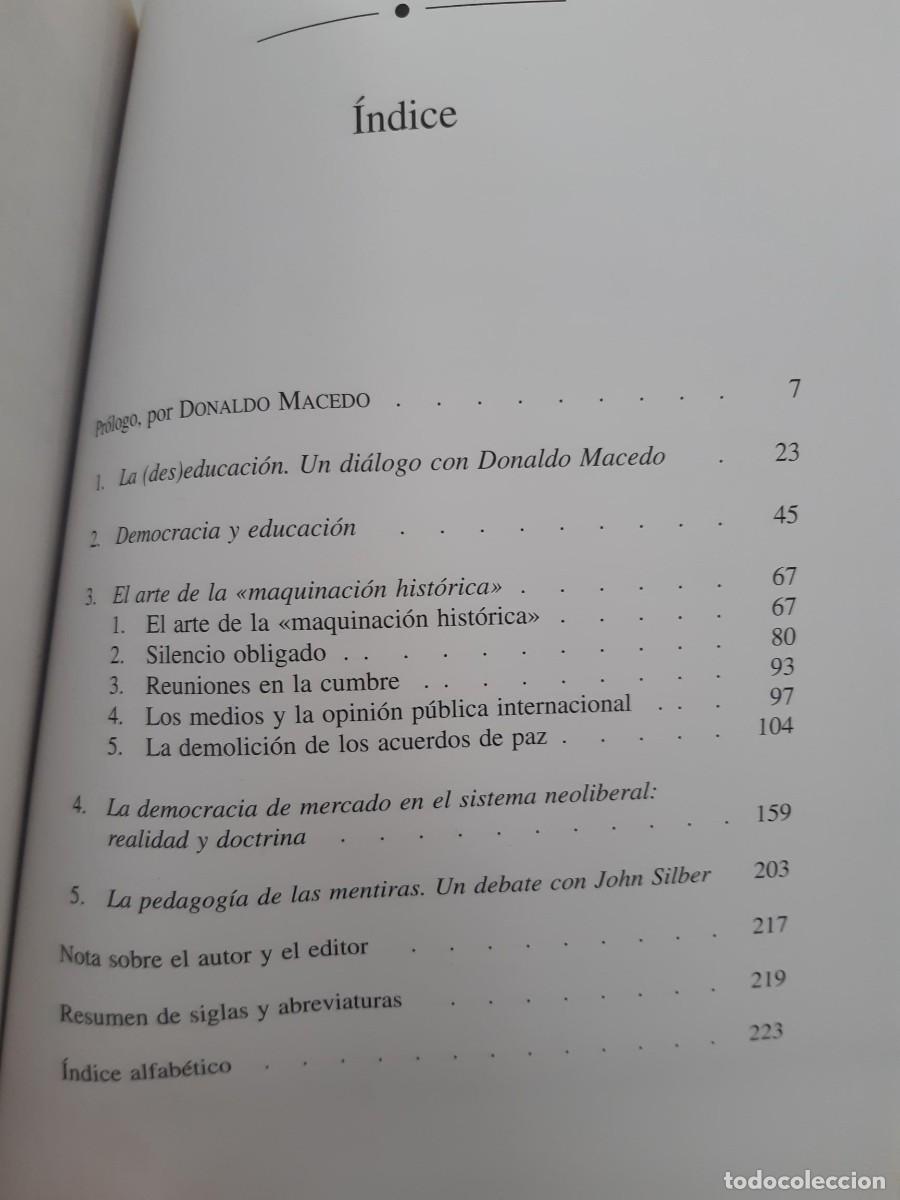 Libros de segunda mano: CHOMSKY, NOAM. LA DESEDUCACI&Oacute;N LA (DES)EDUCACION - Foto 5