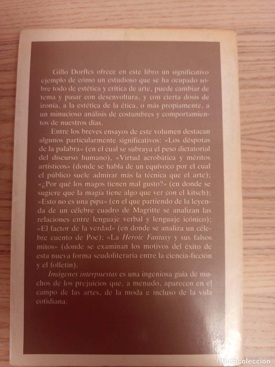 Libros de segunda mano: Im&aacute;genes interpuestas. De las costumbres al arte. - Foto 2