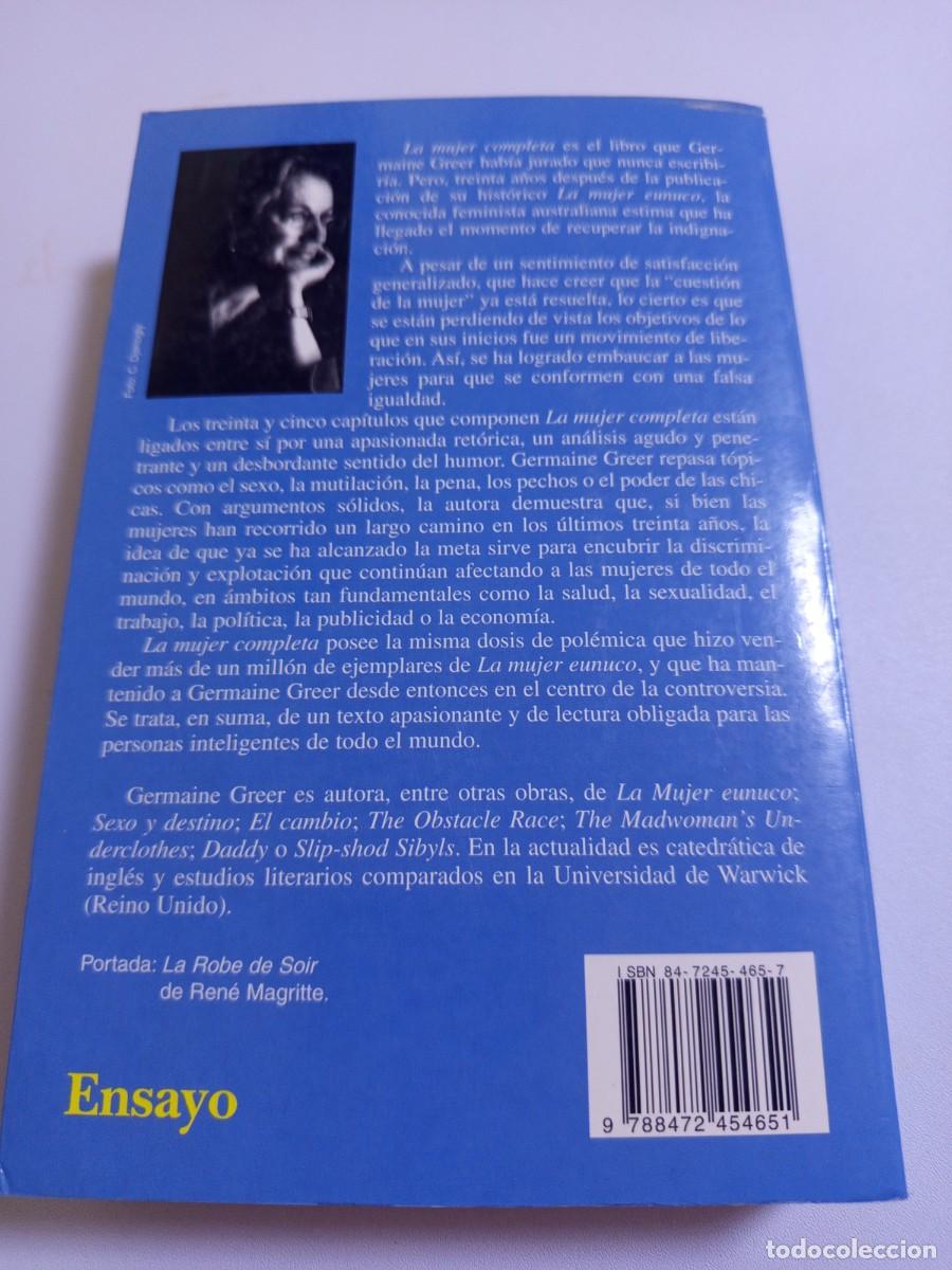 Libros de segunda mano: La mujer completa. Germaine Greer. - Foto 2