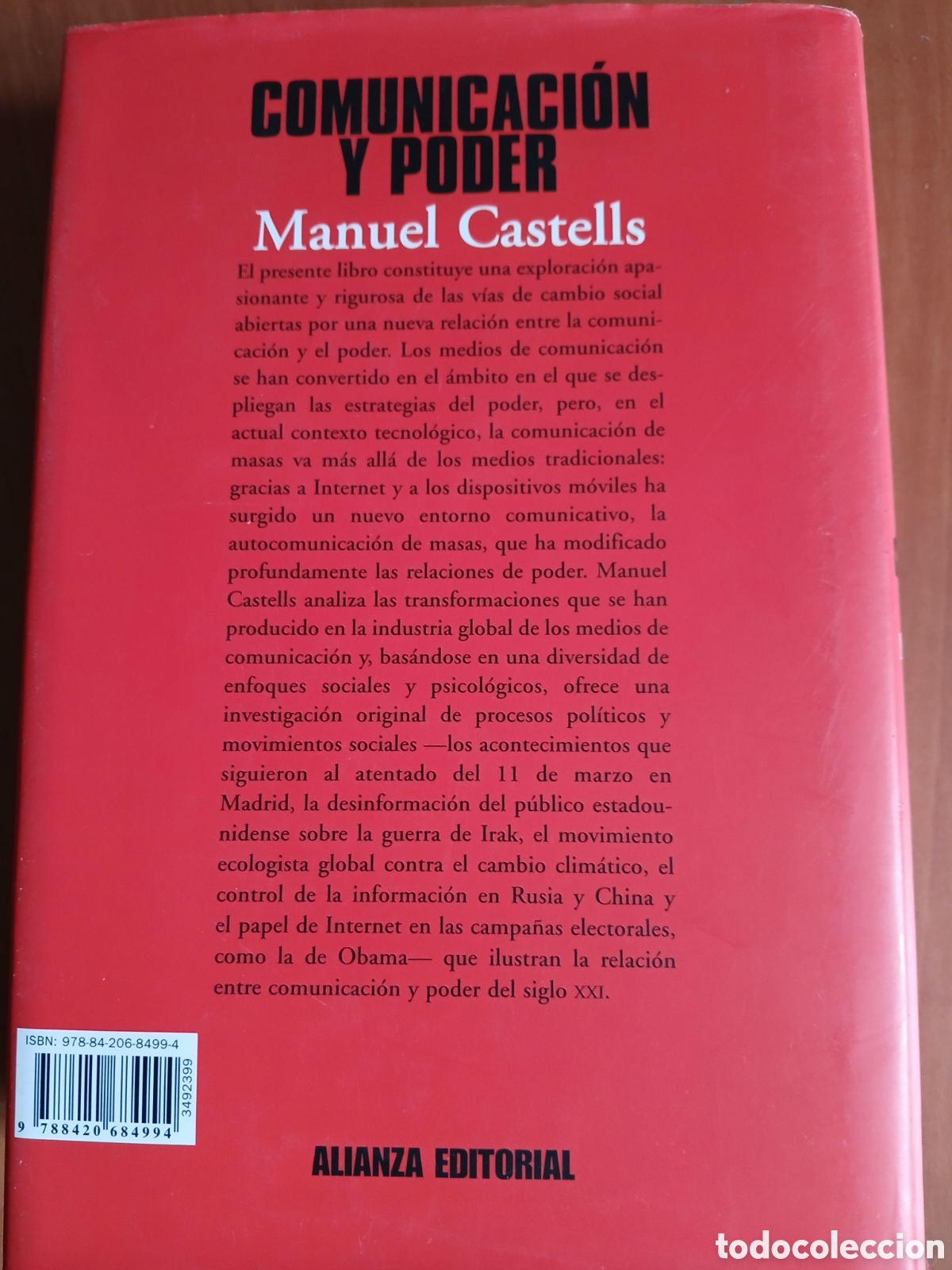Libros de segunda mano: Comunicaci&oacute;n y poder. Manuel Castells. - Foto 2