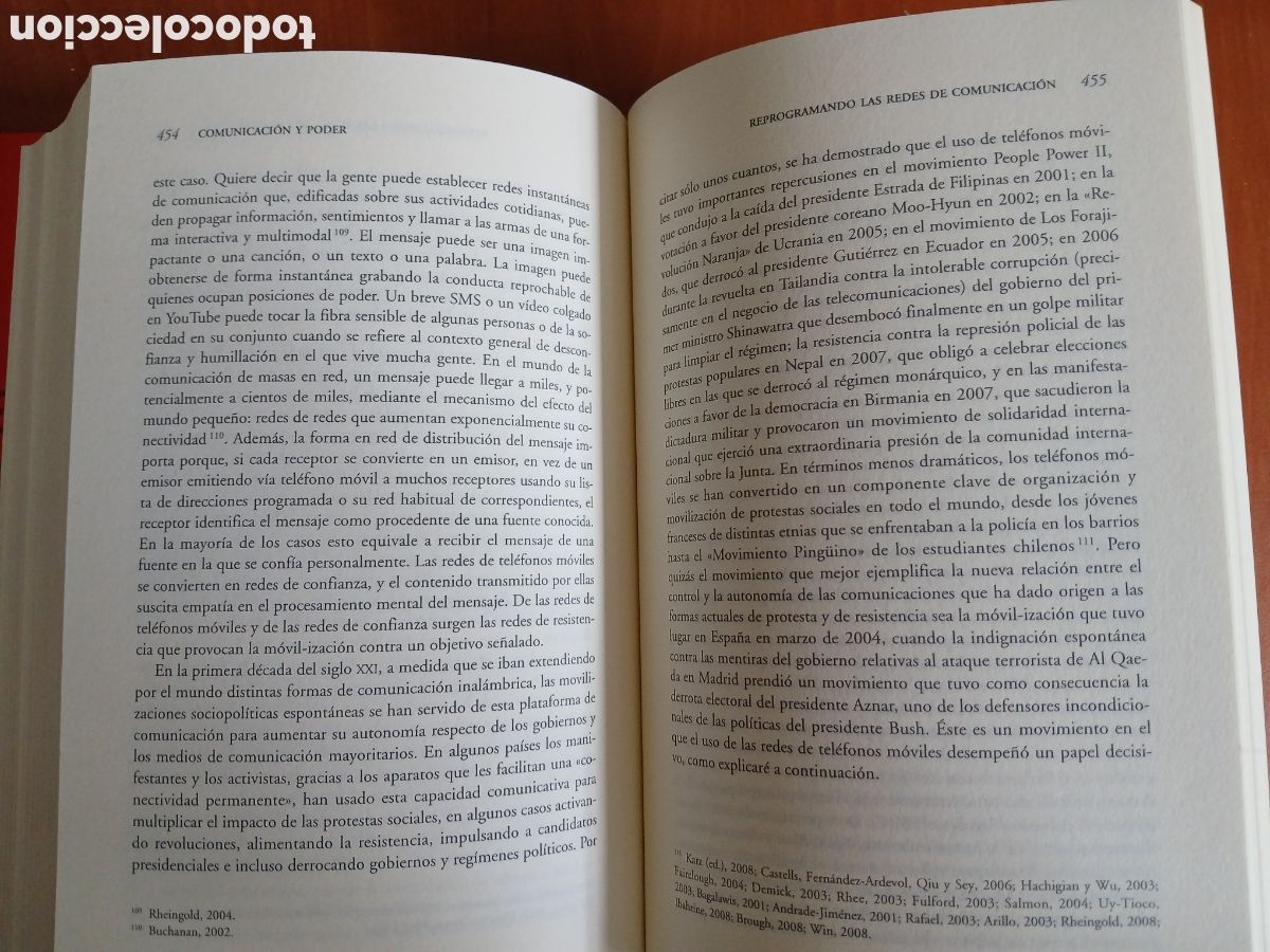 Libros de segunda mano: Comunicaci&oacute;n y poder. Manuel Castells. - Foto 17