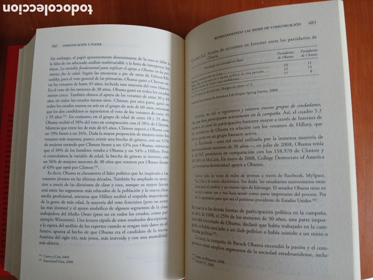 Libros de segunda mano: Comunicaci&oacute;n y poder. Manuel Castells. - Foto 18