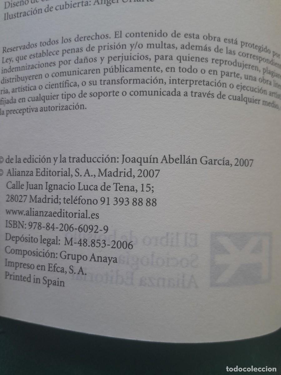 Libros de segunda mano: SOCIOLOGIA DEL PODER. MAX WEBER. ALIANZA 2007 - Foto 5