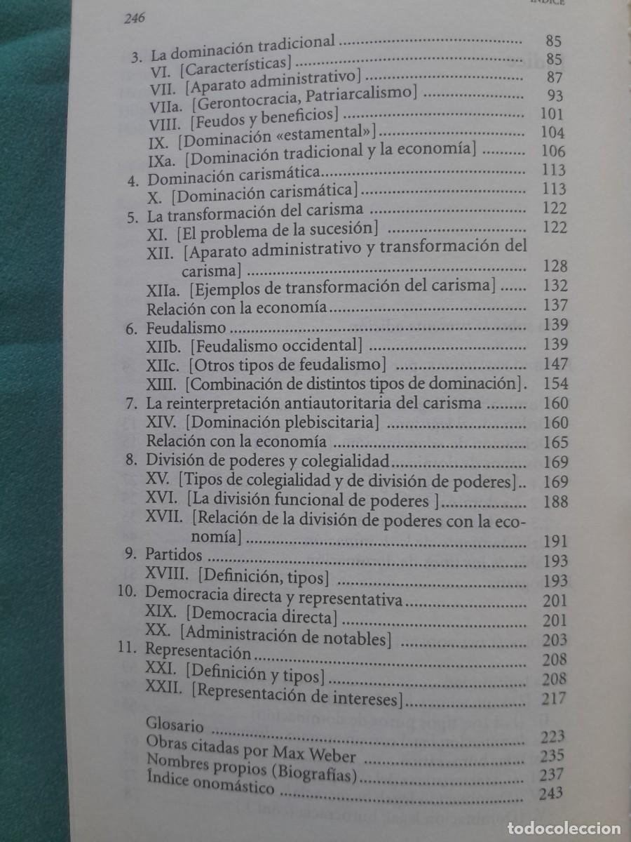 Libros de segunda mano: SOCIOLOGIA DEL PODER. MAX WEBER. ALIANZA 2007 - Foto 7