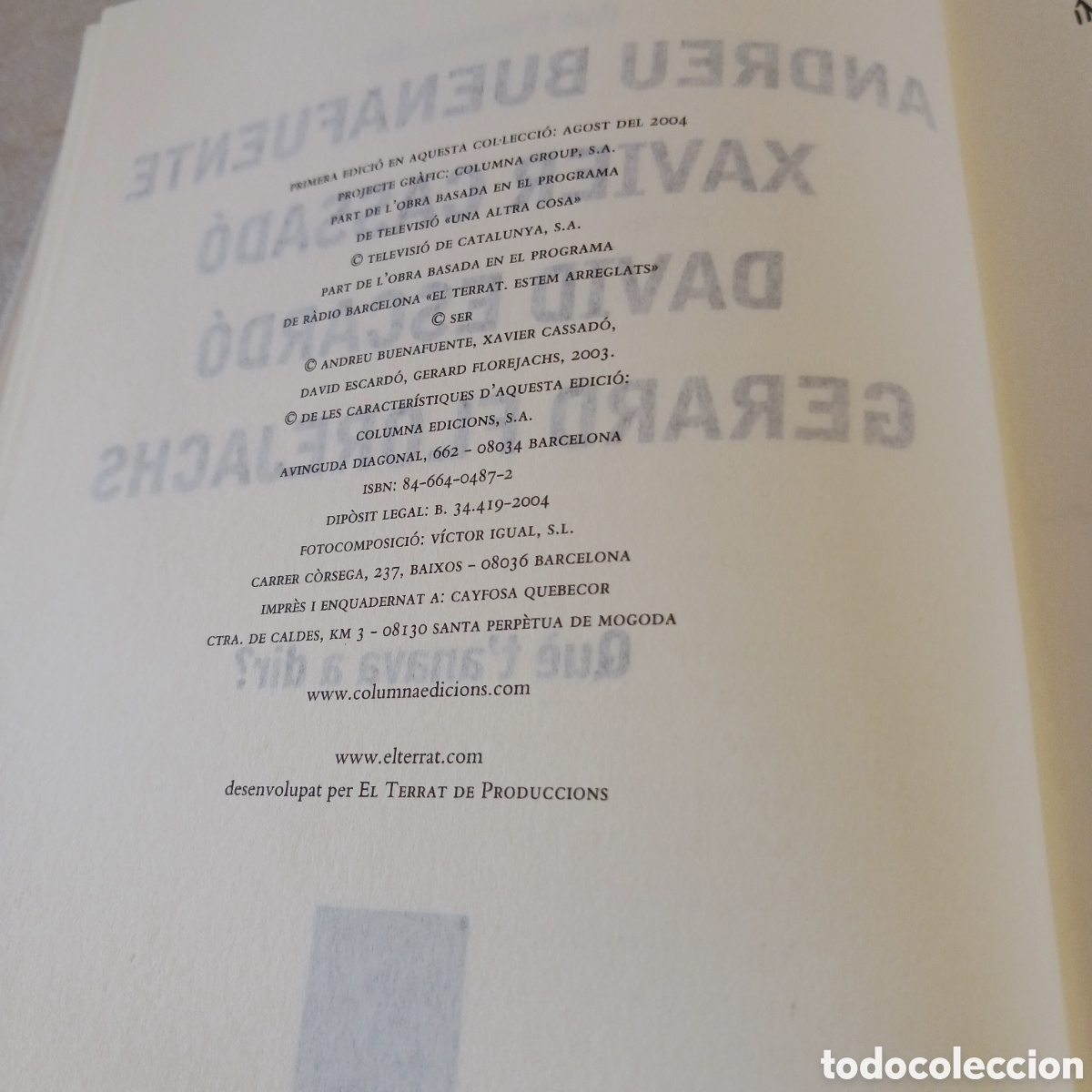 Libros de segunda mano: Wu&egrave; t anava a dir? De Andreu Buenafuente - Foto 8