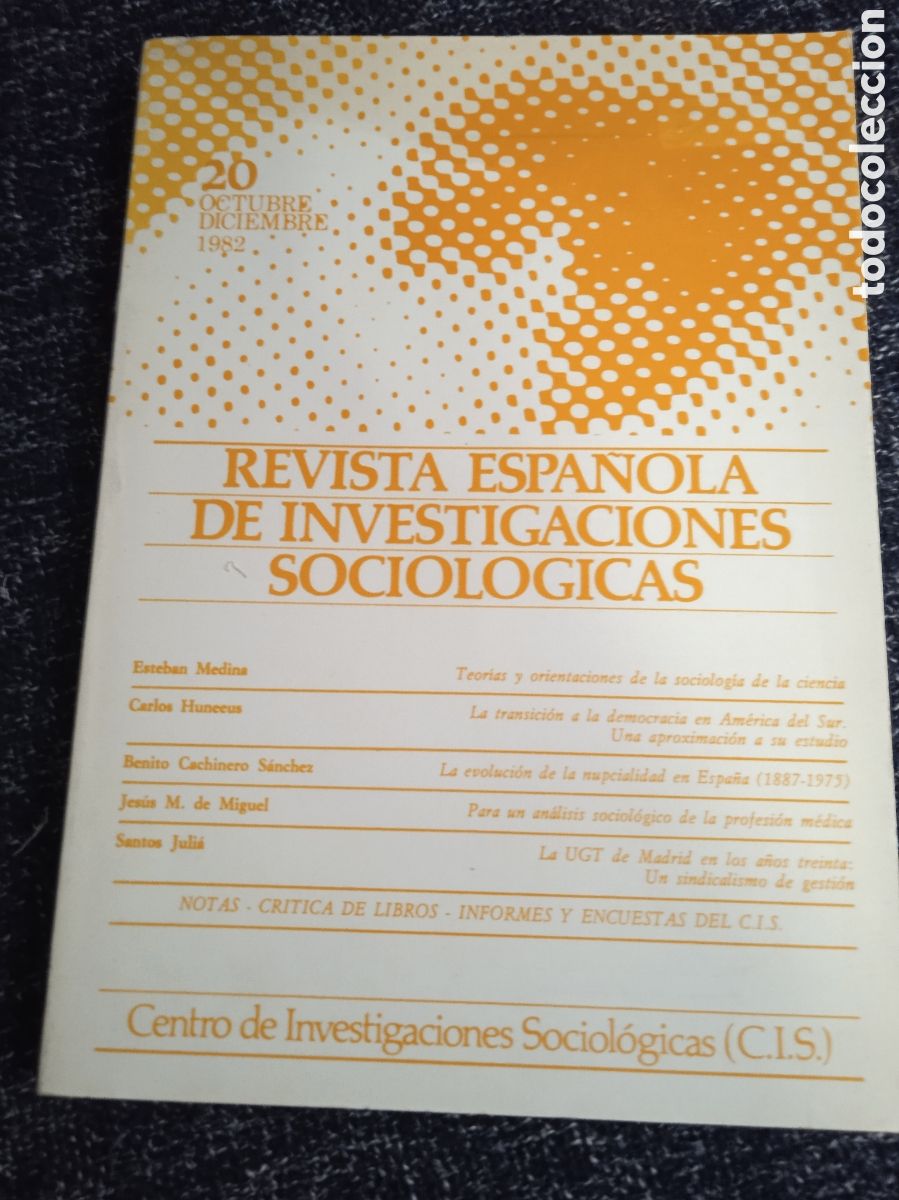 Libros de segunda mano: REVISTA ESPA&Ntilde;OLA DE INVESTIGACIONES SOCIOLOGICAS, -ED. C.I.S.