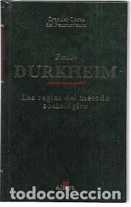Libros de segunda mano: Las Reglas del M&eacute;todo Sociol&oacute;gico - Emile Durkheim - Ediciones Altaya - Grandes Obras del Pensamient