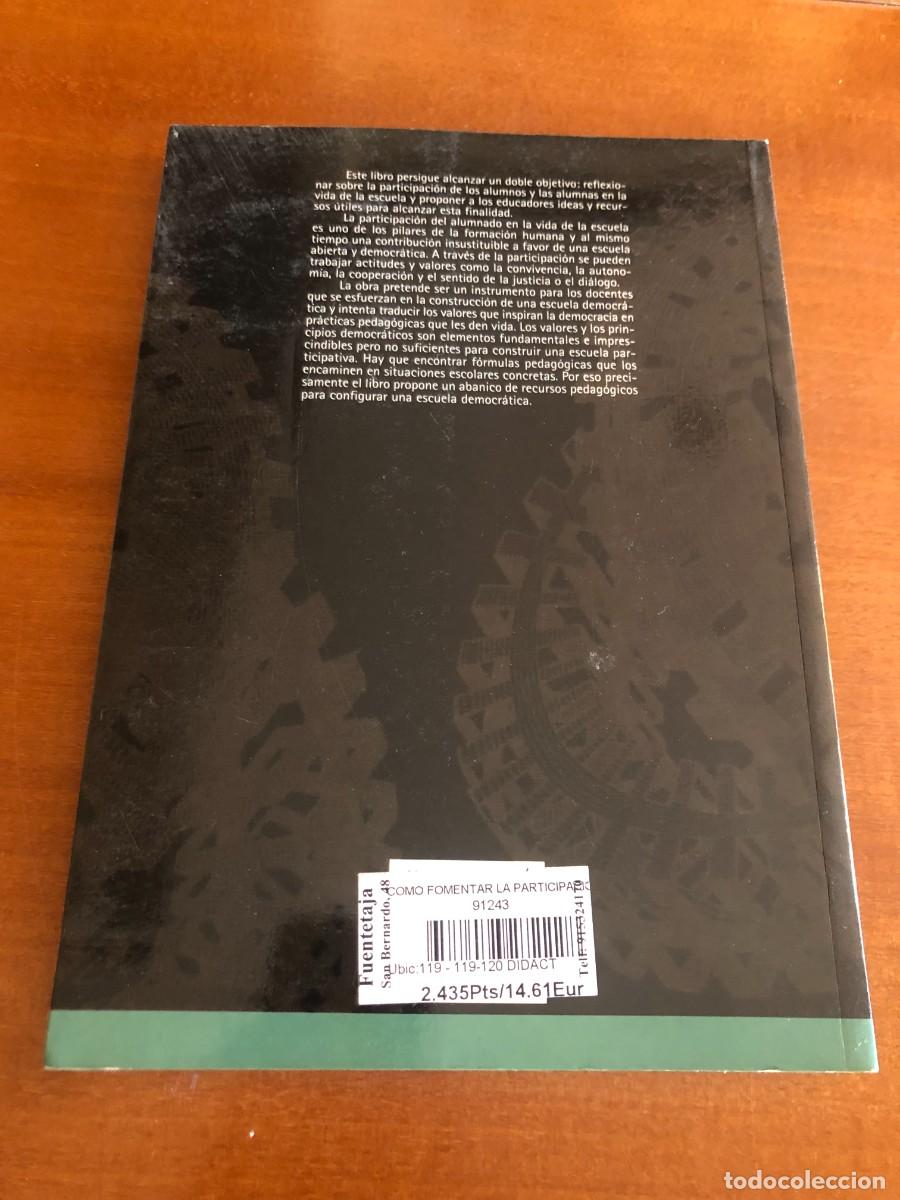 Libros de segunda mano: C&oacute;mo fomentar la participaci&oacute;n en la Escuela - Foto 3
