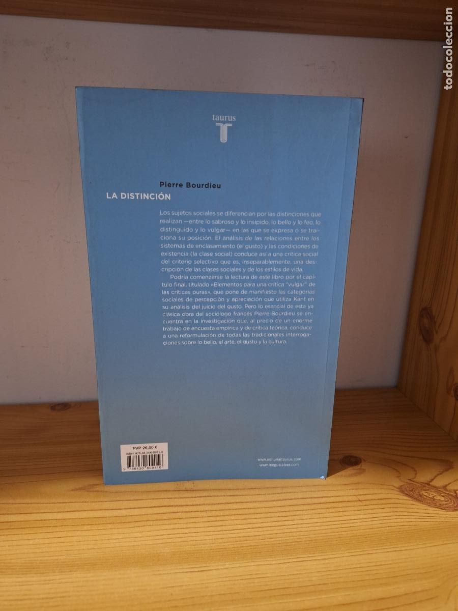 Libros de segunda mano: La distincion - Pierre Bourdieu - Foto 2