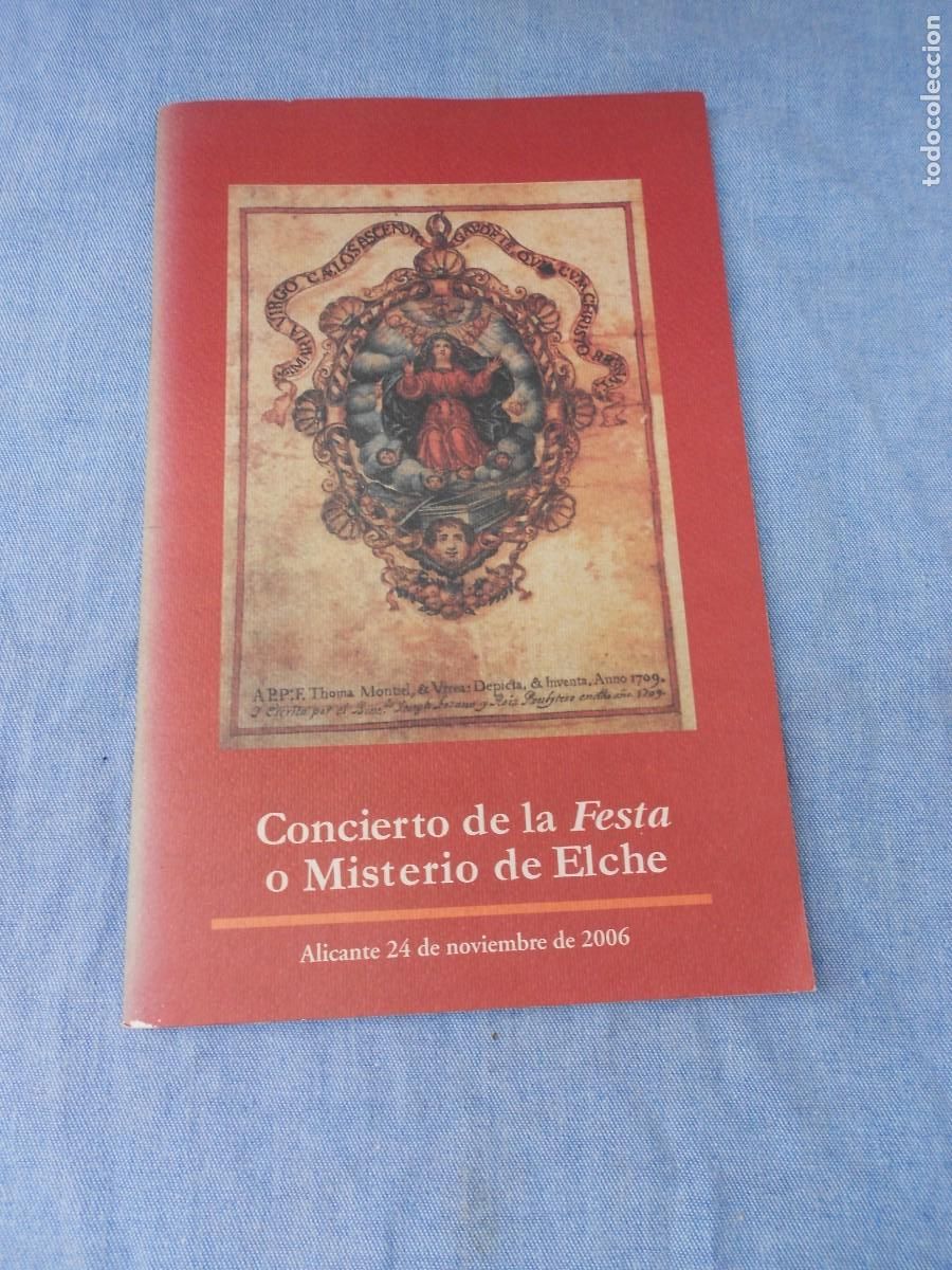 Second hand books: CONCIERTO DE LA FESTA O MISTERIO DE ELCHE