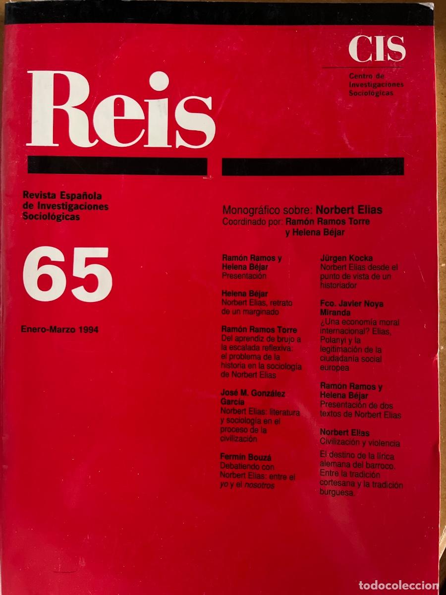 Libros de segunda mano: N. Elias-Reis. Revista Espa&ntilde;ola de Investigaciones Sociol&oacute;gicas, n.65, enero-marzo 1994
