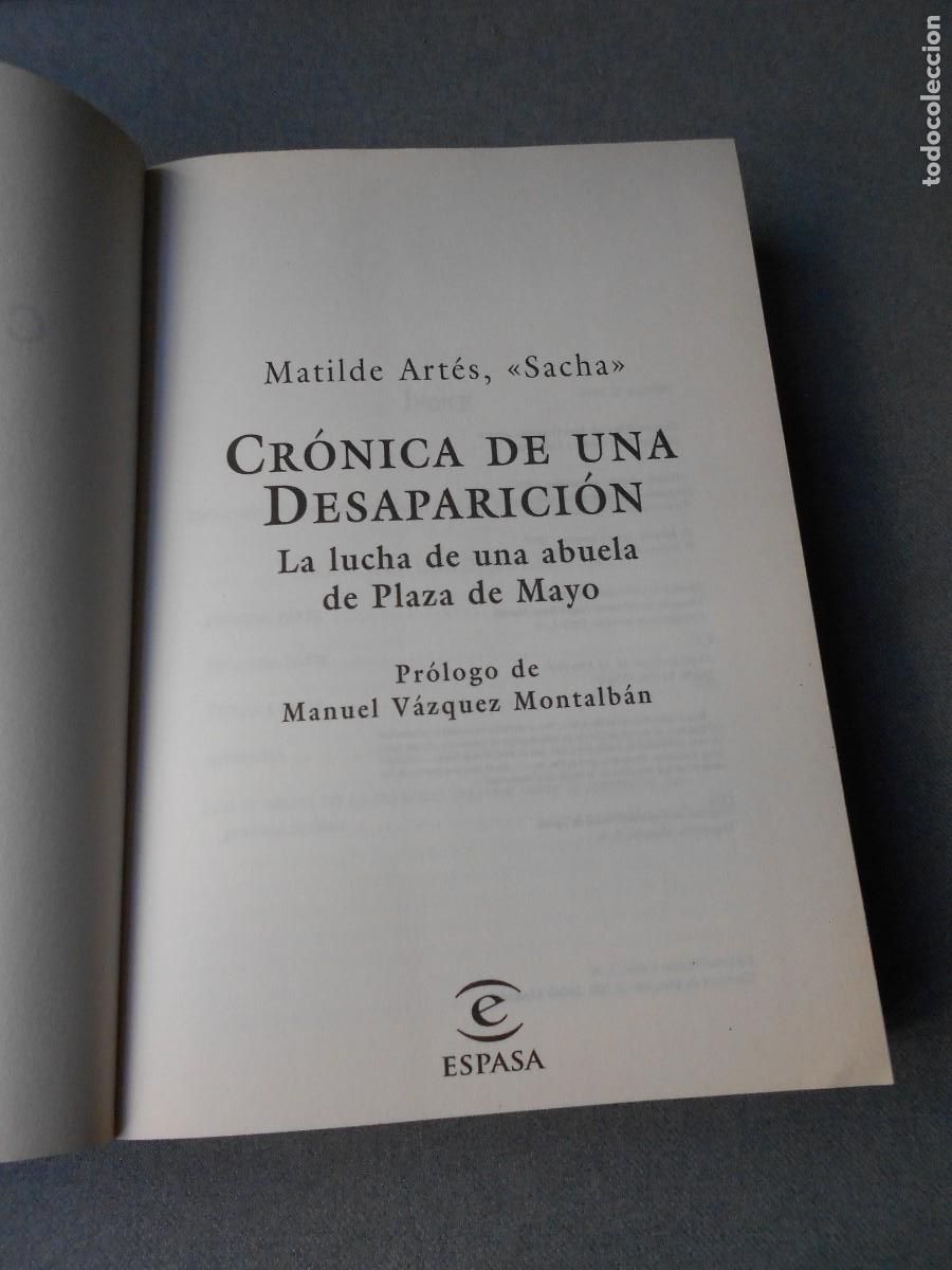 Libros de segunda mano: CRONICA DE UNA DESAPARICION. - Foto 3