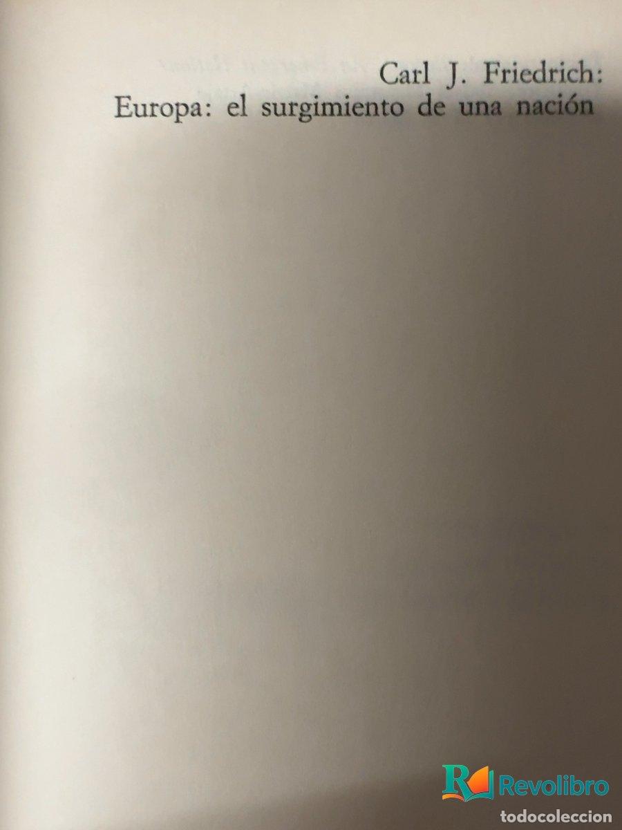 Libros de segunda mano: Europa - 1&ordf; edici&oacute;n - Carl Joachim Friedrich - Foto 4