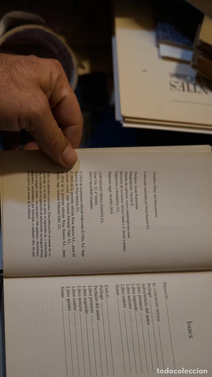 Libros de segunda mano: Rousseau - El contrato social - Emilio - Foto 2
